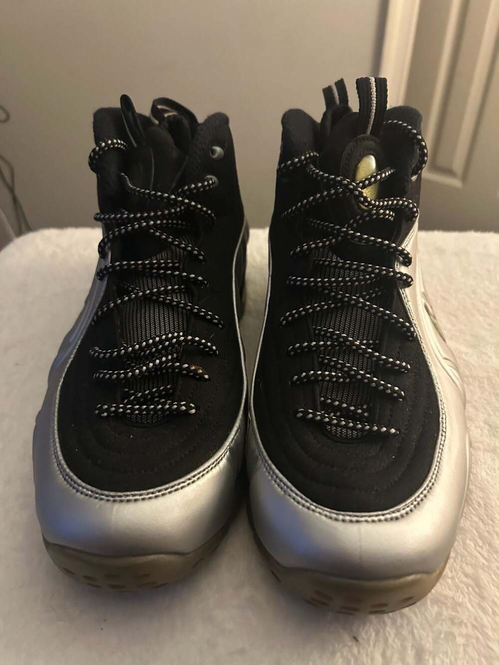 Nike Air Max Penny 1 Metallic Silver Black Basketball Shoes